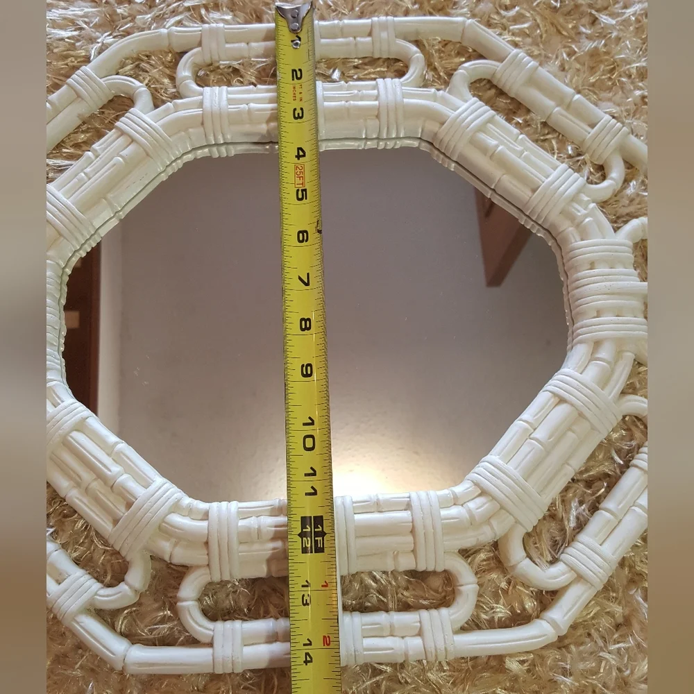 Vintage Homco Faux Bamboo Mirror